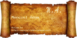 Menczel Ádám névjegykártya